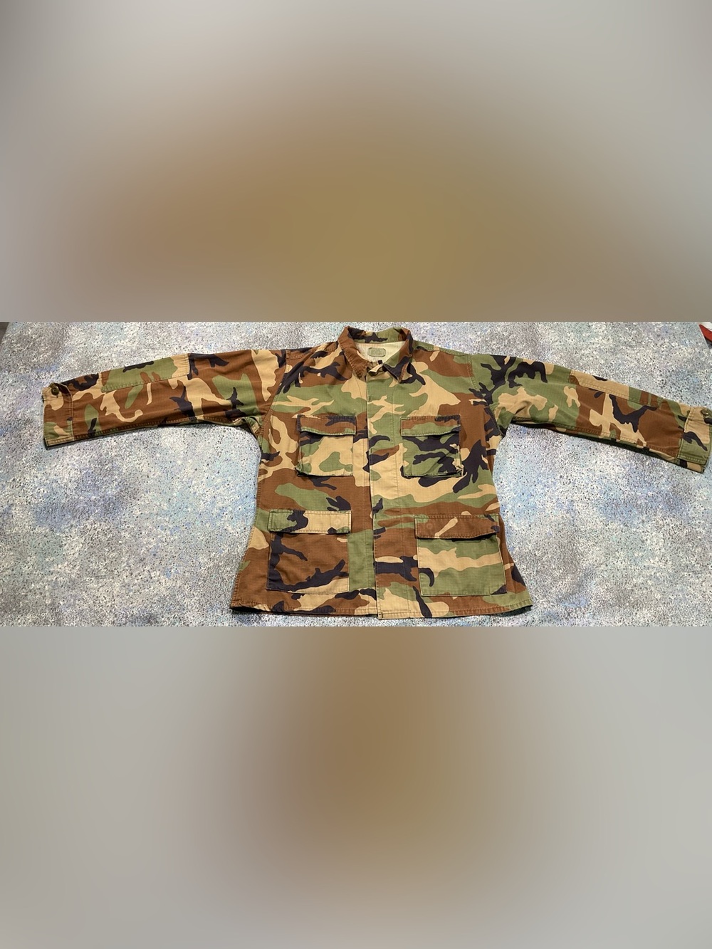 Vintage 90s US Military M81 Woodland Camo BDU Ripstop Jacket Medium Regular
